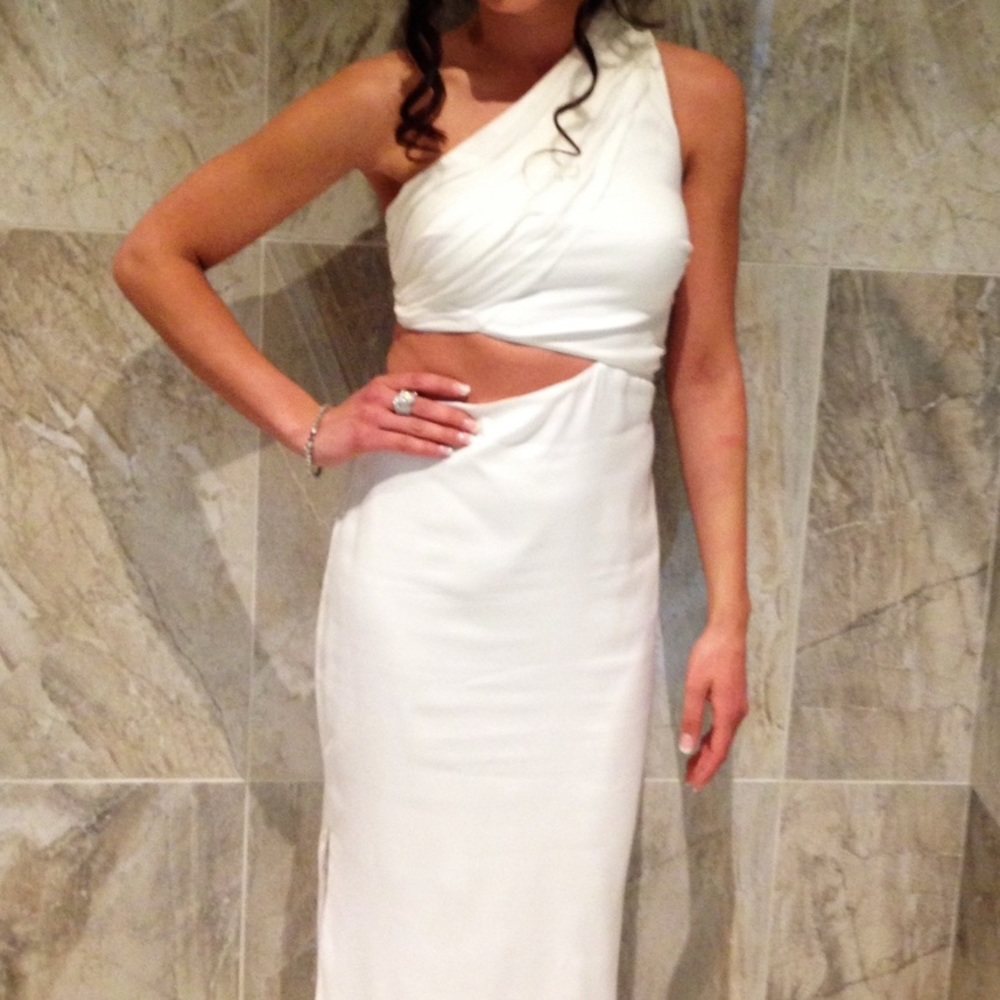 White Guess Gown Dress